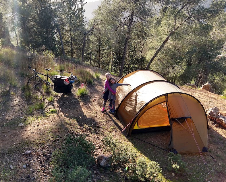 Bike camping